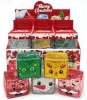 Ice Cube squishy kocka, Needoh, 5 cm-es, csillogó, karácsonyi design, többféle változat