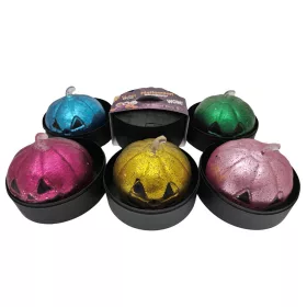   Dumpling squishy, gőzgombóc antistressz játék, normál (8,5 cm), csillogó, bogyókkal töltve, LED-del, halloweenes designnal