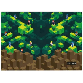   Irattartó tasak A/4, patentos, műanyag, Playworld, Minecraft mintás