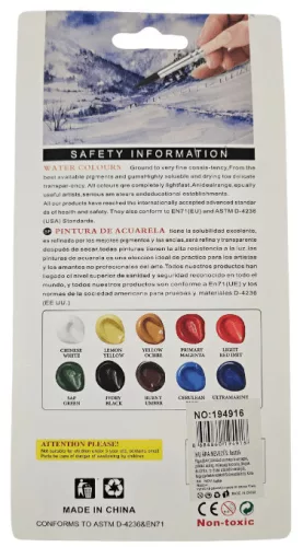 Tempera készlet, 10x6ml, tubusos, ecsettel, Matou (10618)