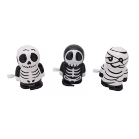   Halloweeni felhúzhatós táncoló játékok, kb. 3x6cm, háromféle változat