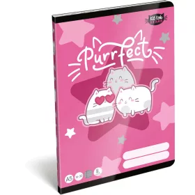   Cicás tűzött füzet A/5, 32 lap vonalas 2.osztály (16-32), Lizzysuli, Kittok Stars Purrfect