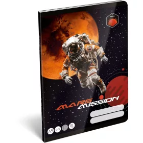   Űrhajós tűzött füzet A/5, 32 lap vonalas 3.osztály (12-32), Lizzysuli, Mars Mission