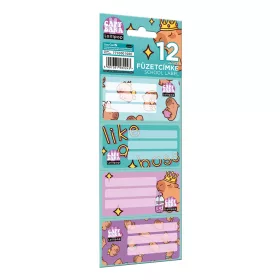 Kapibara füzetcímke 12 db-os, Lizzysuli, Lollipop Capybara