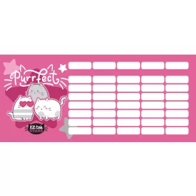   Cicás órarend mini 77x178mm, kétoldalas, Lizzysuli, Kittok Stars Purrfect