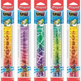   Vonalzó 20cm, műanyag, törhetetlen, Maped Twist'n Flex Decor Animals, többféle színben