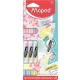Szövegkiemelő készlet, 3/6 db-os, kétvégű, 1-5 mm, Maped Fluo Peps Duo, 6 különböző pasztell szín