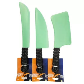   Játék kések halloweenra, foszforeszkáló, többféle változat (kés, bárd, machete)