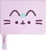 Pusheen cicás napló plüss borítóval, A/5 fekvő, 96 lapos, vonalas, 70g papír, lila
