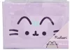Pusheen cicás napló plüss borítóval, A/5 fekvő, 96 lapos, vonalas, 70g papír, lila