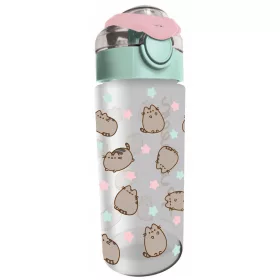 Pusheen cicás kulacs 500ml, zöld-rózsaszín