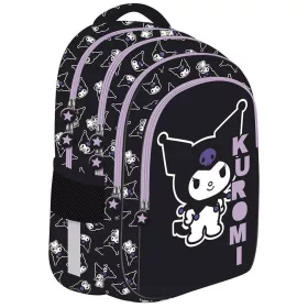   Kuromi hátizsák, iskolatáska, 40x28x18cm, 780g, 22l, fekete