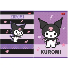 Kuromi tűzött füzet A/4, 32 lap kockás, kétféle