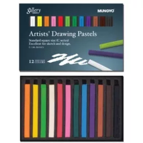   Rajzkréta, pittkréta 12 db-os szett, alapszín, Mungyo Artists' Drawing Pastel C-12A