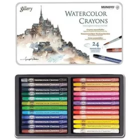  Akvarellkréta 24 db-os szett fémdobozban, Mungyo Gallery Watercolor Crayons MAC-24T