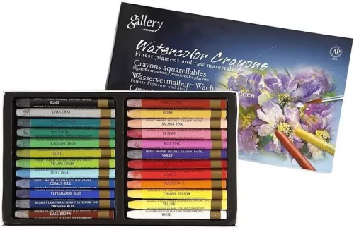 Akvarellkréta 24 db-os szett papírdobozban, Mungyo Gallery Watercolor Crayons MAC-24