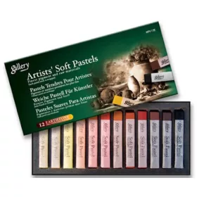   Extrafinom porpasztell kréta 12 db-os szett, földszínek, Mungyo Gallery Artist' Soft Pastels MPV-12
