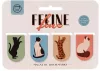 Cicás mágneses könyvjelző, 4 db/csomag, Feline Fine Macskafalka