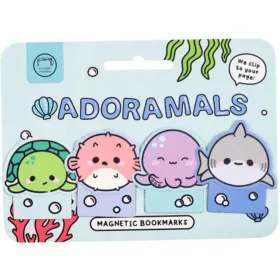   Tengeri állatok mágneses könyvjelző, 4 db/csomag, Édes Állatok - ADORAMALS