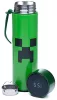 Minecraft mintás rozsdamentes acél thermo palack, digitális hőmérővel, 450 ml, Minecraft Creeper