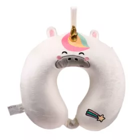   Unikornis utazópárna, nyakpárna, memory foam, plüss RELAXEAZZZ, Astra unikornis, Édes Állatok - ADORAMALS