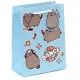 Pusheen cicás ajándéktáska, 23x17x9cm, közepes, Dance, kék