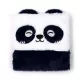 Pandás napló, 16x15cm, plüss borítóval, vonalas, Susu, a panda