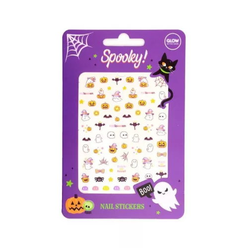 Körömmatrica, öntapadós, foszforeszkálós, Halloweeni Kísérteties, többféle