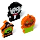 Radír Halloweeni, 3 db/szett (boszorkány, vámpír és tök)