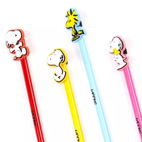 Snoopy ceruza PVC figurával, Snoopy & Woodstock, Peanuts, többféle
