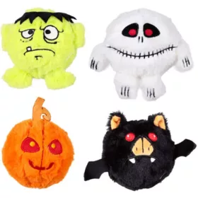   Pattogó plüss labda, halloweeni figurák, kísérteties Spooky, többféle