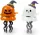 Halloweeni felhúzhatós táncoló játék, szellem, kísérteties Spooky, kétféle változat