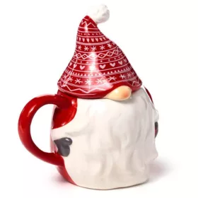   Karácsonyi bögre, kerámia, kukucskáló manó, Scandi Jolly Gonks, 450ml, 1 db