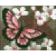Pixel szett 1 normál alaplappal, színekkel, pillangó virágokkal (801003)