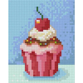   Pixel szett 1 normál alaplappal, színekkel, muffin (801228)