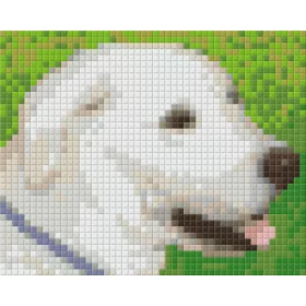   Pixel szett 1 normál alaplappal, színekkel, kutya, labrador (801303)