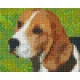 Pixel szett 1 normál alaplappal, színekkel, kutya, beagle (801312)