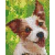 Pixel szett 1 normál alaplappal, színekkel, kutya (801320)