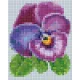 Pixel szett 1 normál alaplappal, színekkel, árvácska (801331)