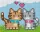 Pixel szett 1 normál alaplappal, színekkel, cicák (801372)
