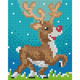   Pixel szett 1 normál alaplappal, színekkel, rénszarvas (801417)