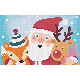   Pixel szett 2 normál alaplappal, színekkel, télapó és barátai (802086)