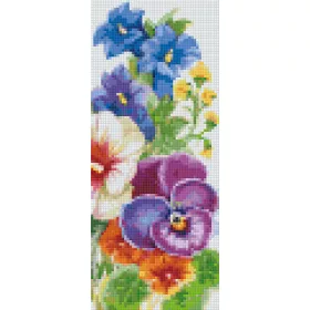   Pixel szett 3 normál alaplappal, színekkel, virágok (803027)