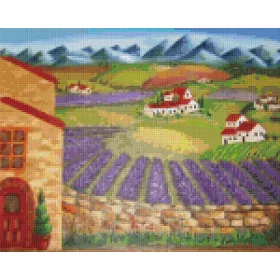   Pixel szett 9 normál alaplappal, színekkel, levendula mező (809327)