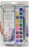 Aquarell vízfesték, 18 szín, 1 db ecset
