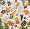 Adventi naptár készítő szett, 12 ív lappal, A/4, 250g, fólia dekorral