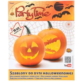 Halloween tökfaragáshoz sablonszett, 10 db/csomag, Arpex
