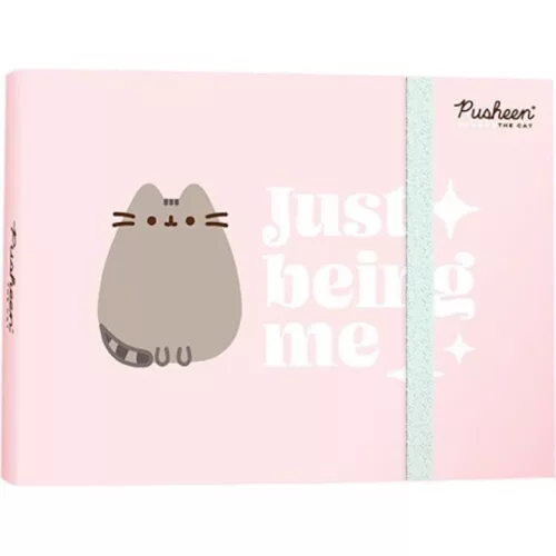 Pusheen cicás spirál notesz kemény tartóban, 15x19cm, Majewski (661853)