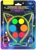 Arcfesték, tégelyes, 10 db-os fluoreszkáló fejpánttal és karkötővel (6 szín), Starpak