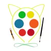 Arcfesték, tégelyes, 10 db-os fluoreszkáló fejpánttal és karkötővel (6 szín), Starpak